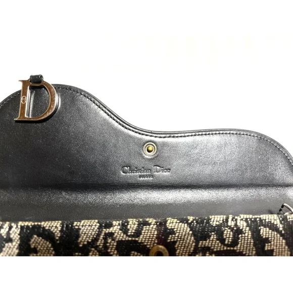 Dior Black and Gray Oblique Canvas Clutch Wallet - Picture 8 of 11